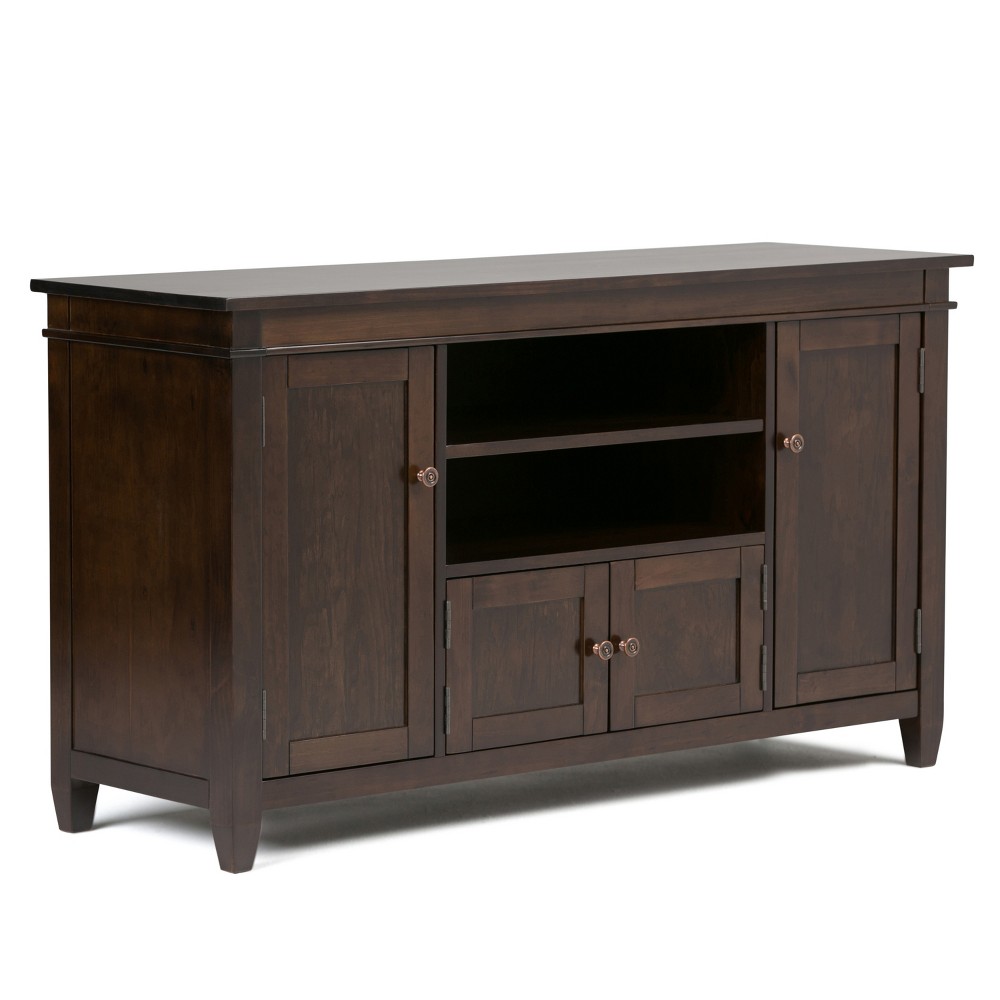 Photos - Mount/Stand Sterling Solid Wood TV Stand for TVs up to 60" Dark Tobacco Brown - Wynden