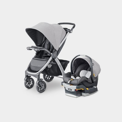 Baby Elegance - Poussette Convertible Drift 3-en-1, Coque Auto et Base  ISOFix R129 - Gris