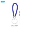 Unique Bargains Braided PU Leather Car Wallet Keychain with Stainless Steel Key Ring - 2 of 3