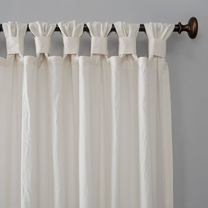 Washed Cotton Twist Tab Light Filtering Curtain Panel - Archaeo, 3 of 15