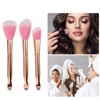 Unique Bargains Concealer Blush Artificial Fiber Metal Handle Makeup Brush Set Rose Gold Pink 6 Pcs - image 2 of 4