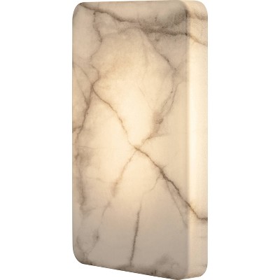 Energizer LED Night Light Light Sensing Back-lit Marble Design: Plug-In Nightlight for Bathroom, Electric, White