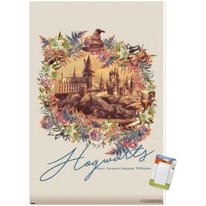 Trends International The Wizarding World: Harry Potter - Floral Hogwarts Unframed Wall Poster Prints - 1 of 4