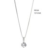 Clotth Elegant Moissanite Solitaire Pendant Necklace with Sterling Silver Box Chain, Round Cut Crystal - Timeless White Gold Accents - 3 of 4