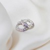 Girl's Double Sided Prong CZ Hoop Sterling Silver Earrings - In Season Jewelry - 4 of 4