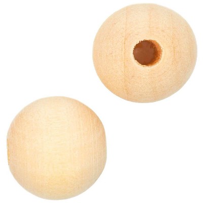 Juvale 100-Pack Birch Wood Beads for Jewelry Making, DIY Crafts, Natural Color (0.62 in)