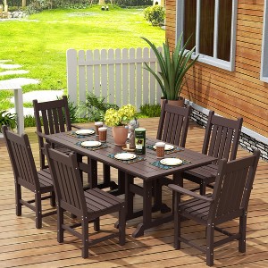 WestinTrends Malibu 7 Piece Outdoor Patio Dining Set Outdoor Dining Table with Dining Chair - 1 of 3