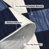 Area Rug, Home Decor Classic Plaid Modern Rug - Non Slip Washable Thin Versatile Carpet for Living Room Bedroom Entryway Office Dining Room Hallway - 2 of 4