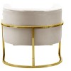 TOV Furniture Magnolia Spotted Cream Chair with Gold Base - 4 of 4