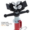 Pipe Jack Stand, Heavy Duty V-Head Pipe Jack Stand 2500 Lbs - 28-52'' Adjustable Height, Folding Legs (Outdoor/Warehouse/Studio) - 3 of 4