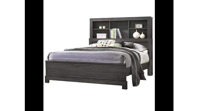 Lantha Bed with Storage Gray Oak - Acme Furniture, 2 of 3, play video