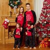 PATPAT Family Christmas Pjs Matching Sets Christmas Letter and Candy Cane Print Red and Black Holiday Jammies Xmas Sleepwear - 2 of 4
