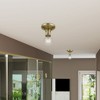 Livex Lighting Lansdale 1 - Light Flush Mount in  Antique Brass - 4 of 4