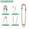 Unique Bargains Durable Sewing Upholstery Spring Lock Blanket Bulk Large Safety Pins 30 Pcs - 2 of 4