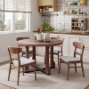 Christopher Knight Home Elias 5pc Mid-Century Modern Wood Upholstered Dining Set Light Beige/Walnut - 2 of 4