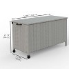 Garvee Large Deck Box Waterproof PE Rattan Outdoor Storage Box with Handles and Wheels, Storage Bin for Garden, Balcony, Porch, Pool, Yard - 4 of 4