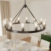 Hunter 44" Hartland Ceiling Light Noble Bronze Finish 12-Bulb Chandelier - Elegant Indoor Lighting for Dining & Living Spaces - 4 of 4