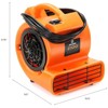 Dryser Mini Air Mover Carpet Dryer 1/12 HP Industrial Floor Fan - Orange Carpet Drying Fan Floor Blower - 2 of 4