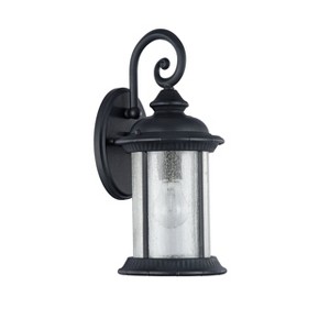Chloe Lighting Feiss Transitional 1 Light Black Outdoor Wall Sconce 15" Height - 1 of 4