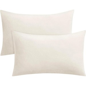 LISM 20x26 Inches Flannel Pillowcases with Zipper,Cozy Fuzzy Velvet Standard Pillow Shams Set of 2 - 1 of 4