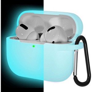 BONGEEK AirPods Pro Case Cover,Soft Silicone Protective Cases Cover Skin for Apple AirPod Pro Charging Case Keychain Front LED Visible,Nightglow Blue - 1 of 4