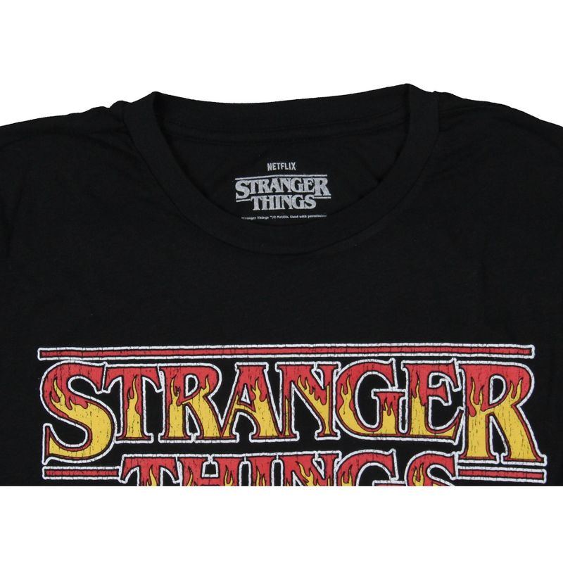 Stranger Things Men's TV Show Title Logo Graphic Crewneck Tee T-Shirt Adult, 3 of 4