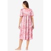 Only Necessities Plus Size Short Silky Lace-Trim Gown - 3 of 4