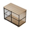 Kumasinova Dog Crate Furniture with Removable Tray,Wooden Dog Kennel Indoor with Multi-Functional Design,Dog Crates for Large Dogs,Black+Natural - 3 of 4