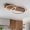 LLHZSY Integrated LED Wood Flush Mount Ceiling Light Fixture, 2-Light 23 3/5 Inch - 2 of 4