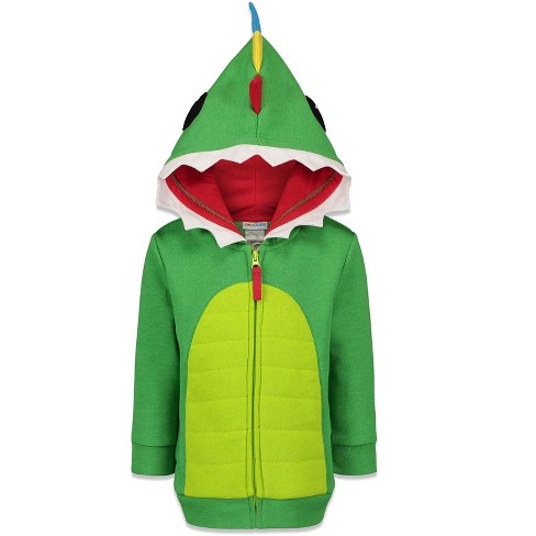 Funstuff Toddler Boys Dinosaur Costume Hoodie Fleece Full Zip Up Sweatshirt 5T