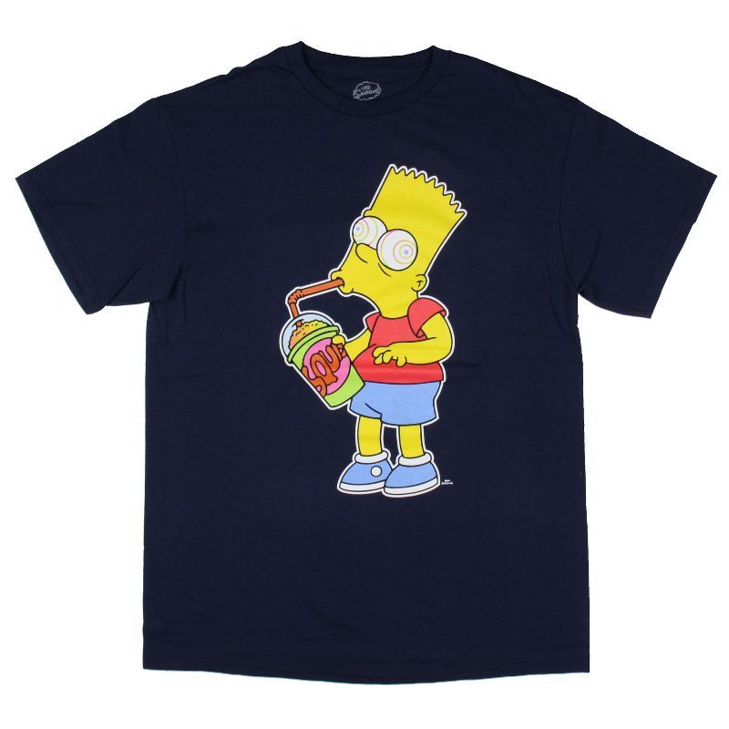 The Simpsons Men's Bart Squishee Brain Freeze Graphic Print T-Shirt, 1 of 4