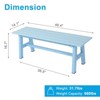 Karl Home | 47 In. HDPE Patio Bench with Metal Legs - 2 of 4