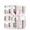 Hudson Baby Infant Girl Cotton Flannel Burp Cloths, Farm Friends Pink 7-Pack, One Size - 2 of 4