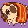Girl's Design By Humans Puglie Bacon Strip By Puglie T-Shirt - 2 of 3