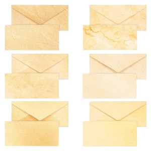 Best Paper Greetings 48 Pack Vintage Envelopes for Letters with 6 Decorative Old-Fashioned Styles, Home Stationary Supplies, 8.7 x 4 In - 1 of 4