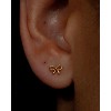 Gold Earrings for Women 14K Gold Stud Earring Dainty Minimalist Simple Small Bow Earrings Jewelry Gift for Her - 3 of 4