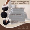 PAGED Accent Chair Vintage Oil Wax Leather Sofa Chair with Removable Armrests, Lounge Chair for Living Room - 4 of 4