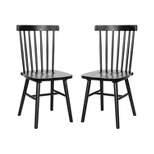 Flash Furniture Ingrid Set of 2 Commercial Grade Windsor Dining Chairs, Solid Wood Armless Spindle Back Restaurant Dining Chairs