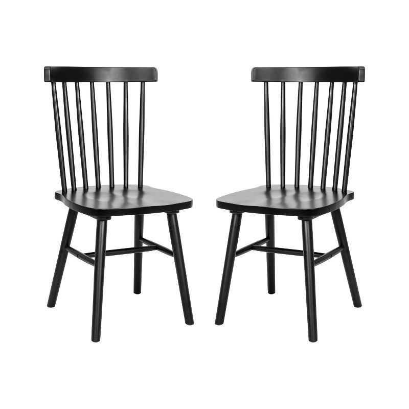 Flash Furniture Ingrid Set of 2 Commercial Grade Windsor Dining Chairs, Solid Wood Armless Spindle Back Restaurant Dining Chairs, 1 of 13