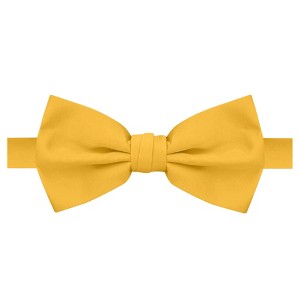 Jacob Alexander Men's Solid Color Pre-Tied Adjustable Banded Bow Tie - 1 of 4