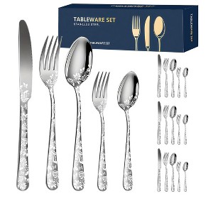 Itopfox 20-Piece Stainless Steel Flatware Set for 4, Mirror Polished Cutlery with Knives, Forks, Spoons, Salad Forks, Teaspoons - 1 of 4