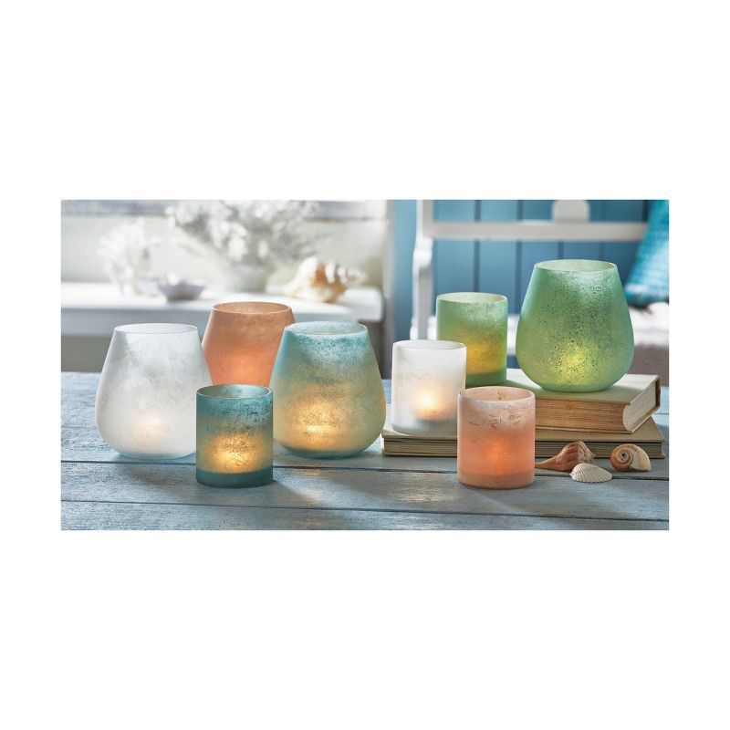 tagltd Surf Frosted White Glass Tealight Holder, 2 of 3