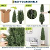 Acekool Set of Artificial Cedar Topiary Trees, UV-Resistant Faux Evergreen for Indoor Outdoor Decor, Realistic Potted Plants for Porch & Garden - 4 of 4