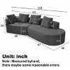 116" Curved Sectional Sofa with Chaise Lounge,High-Density Foam Cushion,Modern 2-Piece Couch for Living Room-Baofuwish - 4 of 4