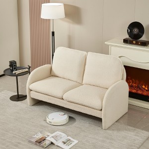 Sapphtopaz 59" Modern Loveseat Sofa 2-Seater Chair Fabric Upholstered Sofa Couch Dorm Small Couches for Living Room,Bedroom,Apartment - 1 of 4