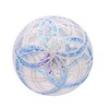 Kurt Adler 80MM Plaid Light Blue and Clear Glass Ball Ornaments, 6 Piece Set - 3 of 3