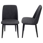 Set of 2 Tintori Mid Century Modern Dining Chair Black - LumiSource