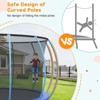 Outdoor Trampoline for Kids & Adults, Recreational Trampoline w/Ladder & Safety Net, Backyard Trampoline, 440LBS Capacity, Round Pumpkin Trampoline - 4 of 4