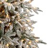 Nearly Natural 9.5-ft Flocked Manchester Spruce Artificial Christmas Tree with 650 Lights and 1733 Bendable Branches - 4 of 4