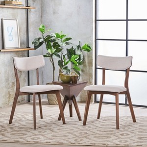 Set of 2 Chazz Mid-Century Dining Chair - Christopher Knight Home - 1 of 4